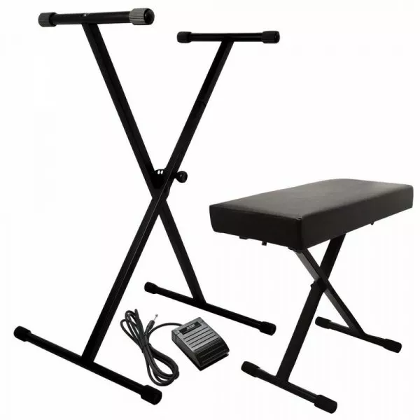 On-Stage - Keyboard Stand and Bench Pack with Keyboard Sustain